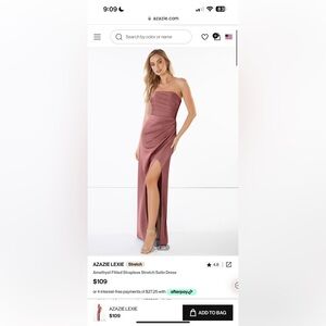 Azazie Amethyst Lexie Stretch Gown